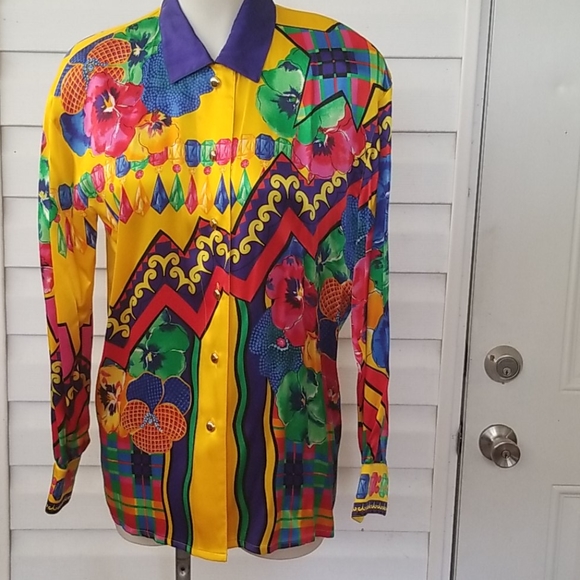 Escada Tops - Vintage Escada Unworn 1980's Bright and Fun 42bust